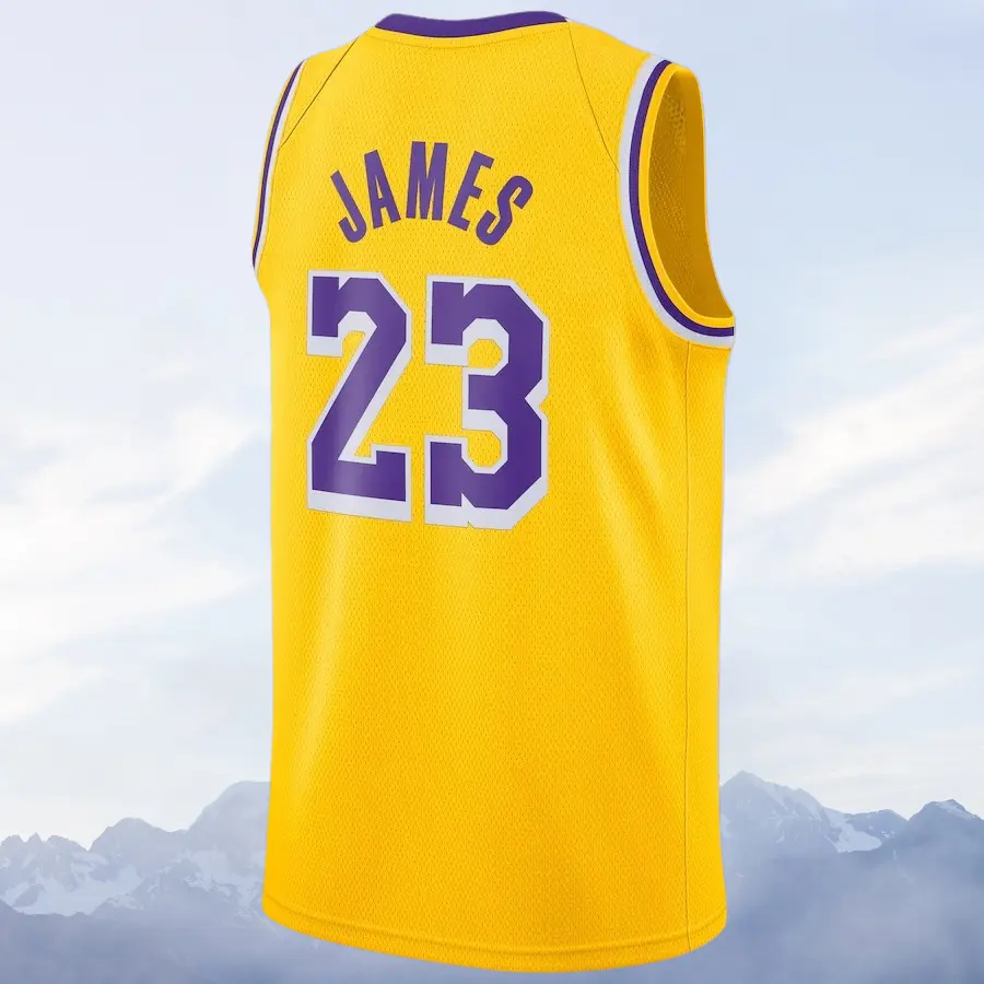 Men's stitched Basketball Jersey Gold CV