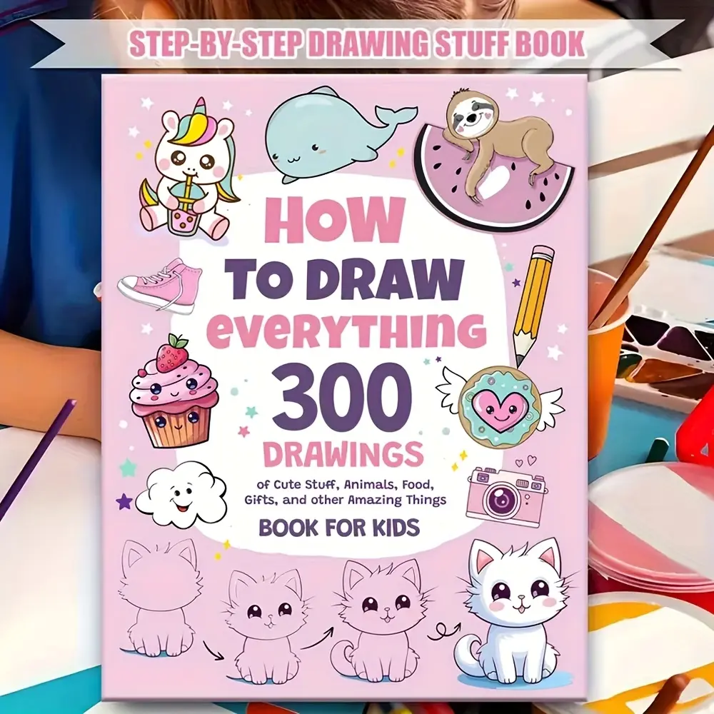 How To Draw Anything: 300 Simple Step-By-Step Drawing Patterns For Drawing Lovers – Cute Animals, Food, Gifts, And More! The Perfect Christmas And New Year'S Gift Drawing Book