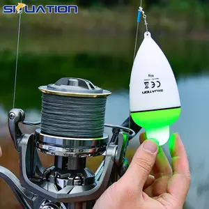 2-piece set of ABS fishing float with high buoyancy and large belly float, suitable for carp and crucian carp fishing, night fishing, using lighting design (excluding battery), durable EVA material, outdoor fishing equipment, fishing float