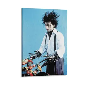 Scissorhands Edward Poster Movie Canvas Decorative Art Canvas Poster Bedroom Decor Sports Landscape Office Room Decor Gift1
