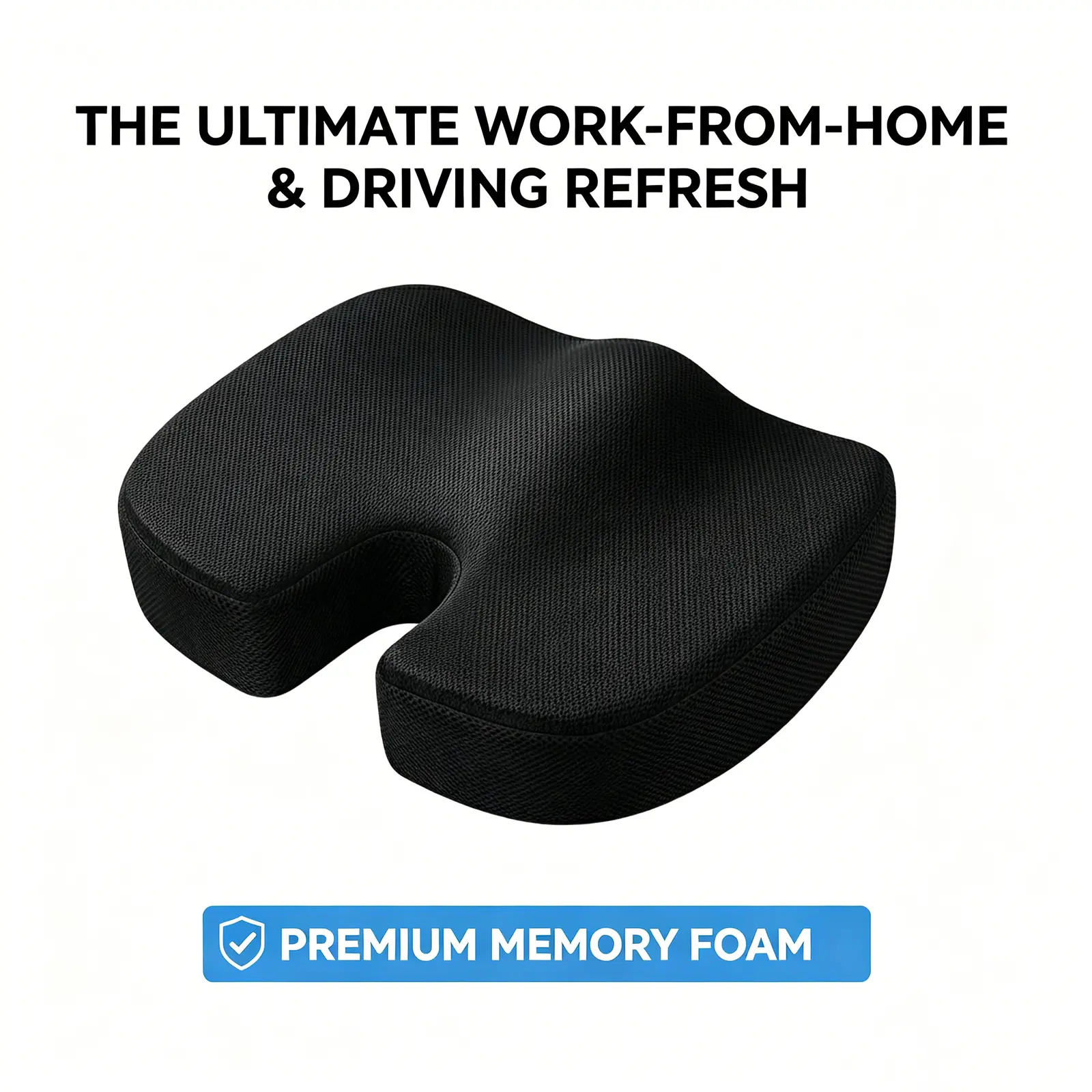 [Choose Style: Gel or Memory Foam] Coccyx Seat Cushion for Office Chair, Orthopedic Pillow for Sciatica & Tailbone Pain Relief, U-Shaped Ergonomic Design, Non-Slip, Machine Washable Cover summerwins
