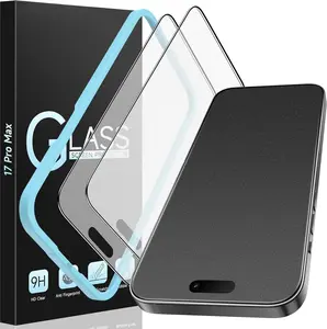 2 Pack for  17 Pro Max Matte Screen Protector Glass, Anti Glare, Anti Fingerprint, Shatterproof  Touch Quick Installation