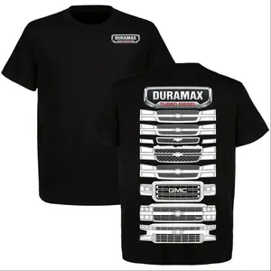 Men's Smooth Short-Sleeve Round Neck Classic T-Shirt, Duramax Evolution Turbo Diesel 2-Sided GMC Tee, Soft Fabric, Full Size, Full Color, Ideal for Truck Lovers
