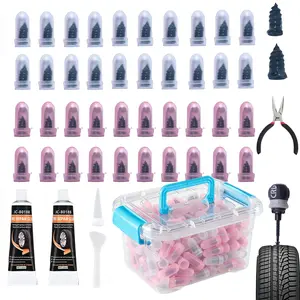 TX ONE Tire Repair Rubber Nail, Vacuum Tire Repair Kits Spiral Rubber Screws, Fast Self-Service Tool for Car, Truck, Motorcycle, Tractor Tire Puncture Repair
