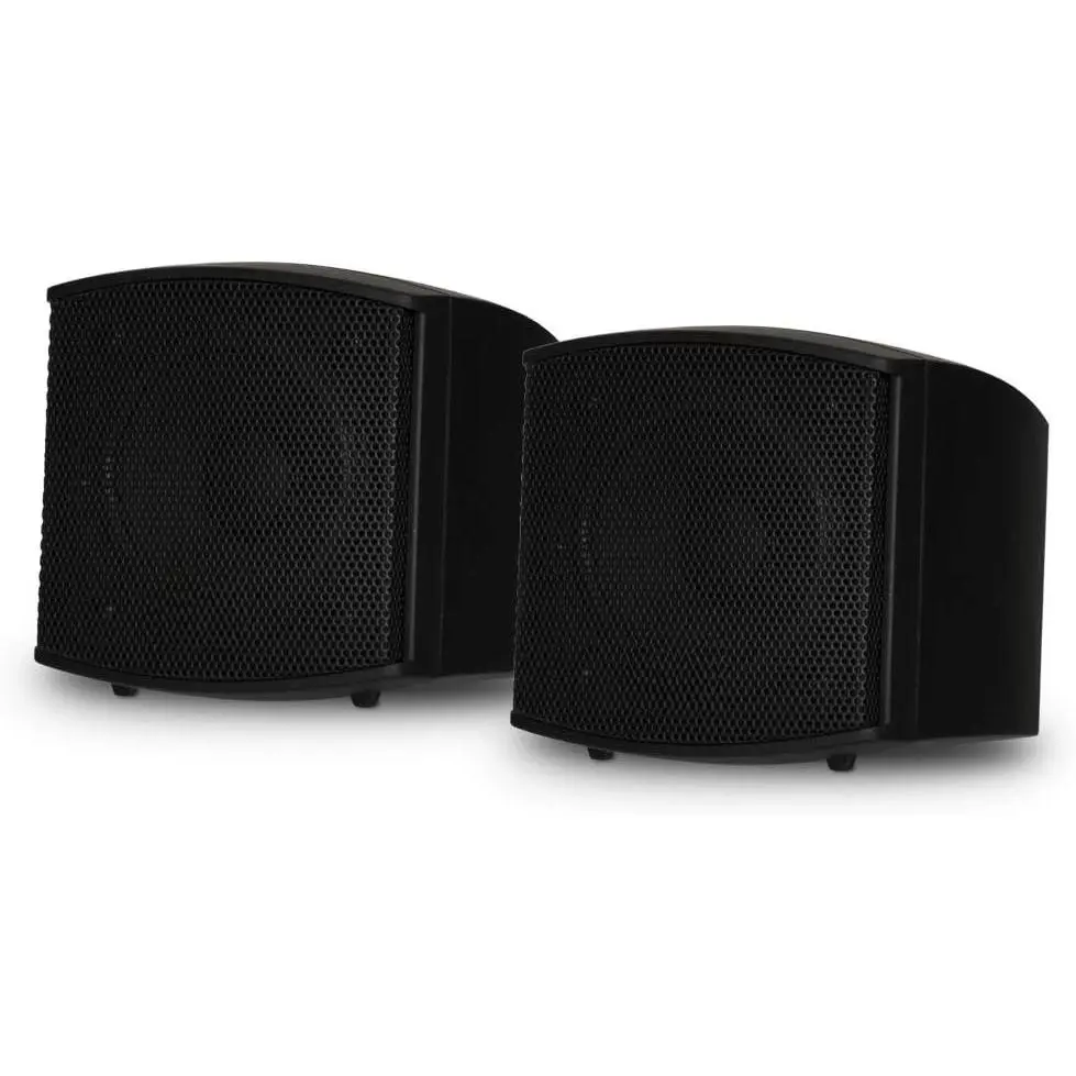 AA321B Mountable Indoor Speakers 400 Watts Black Bookshelf Pair