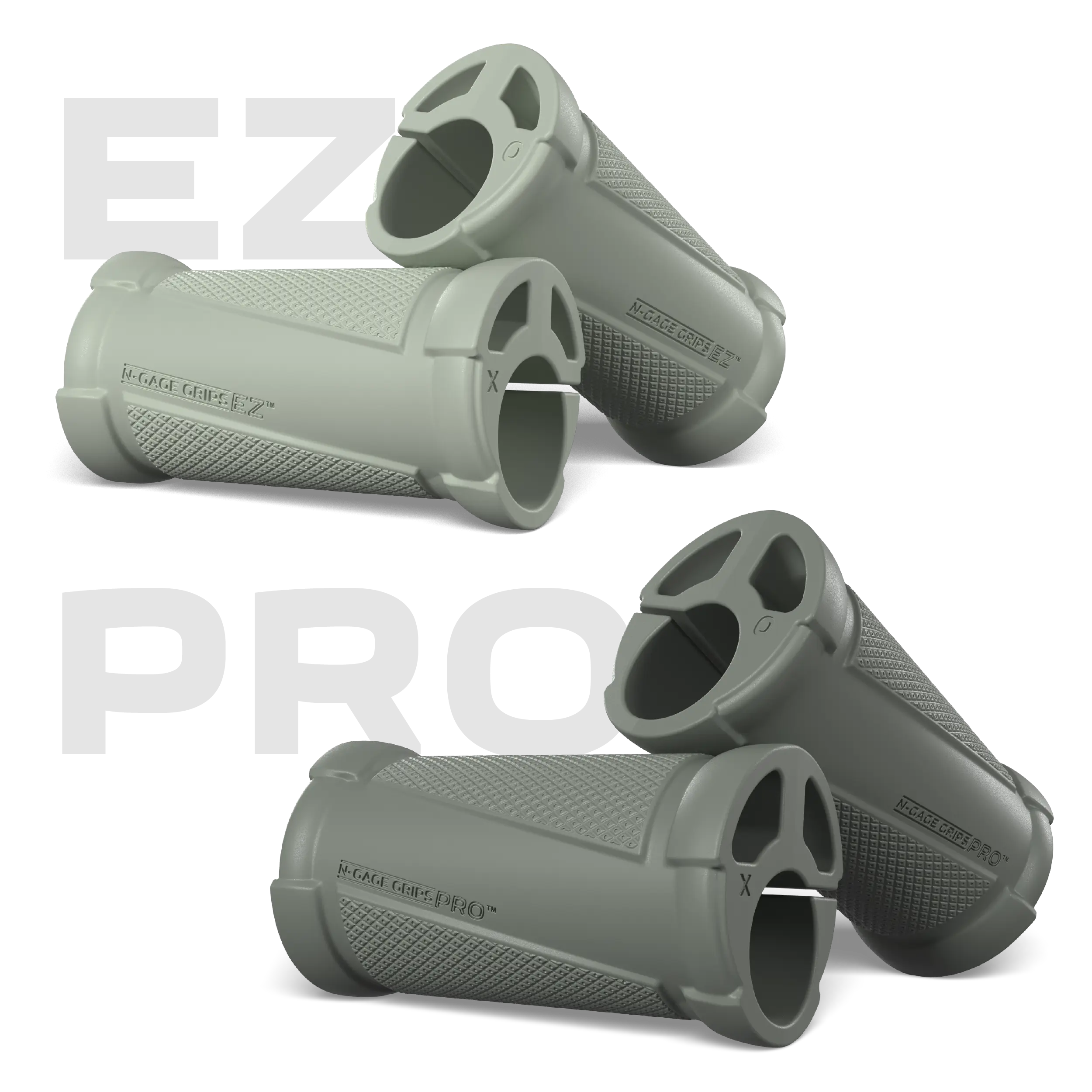 N-GAGE GRIPS EZ/PRO BUNDLE - Angled Thick Grips | Increase Grip Strength | Build Bigger Arms | Reduce Joint Stress | Made in the USA | 60-Day Guarantee | 10-Year Warranty