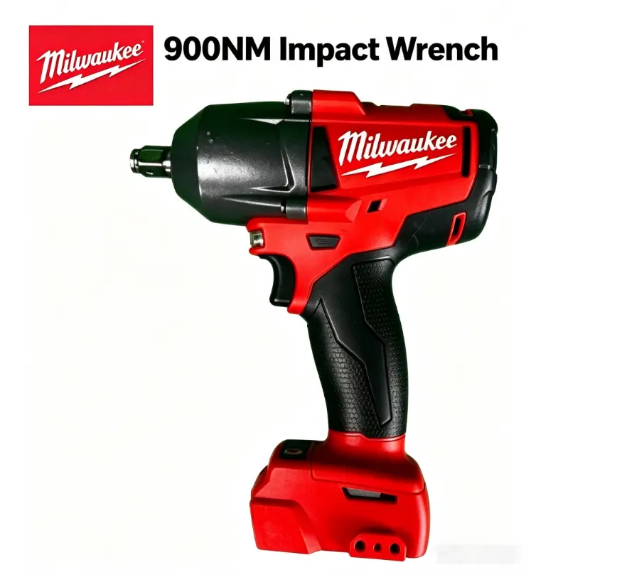 Milwaukee FMTIWF12 M18 18V High Torque Wrench With 900Nm Output And 1/2 Inch Drive For Vehicle Care, Machine Assembly, Building Renovation And Site Work, Outfitted With Trigger Control, Front LED And M18 Battery Fitment kit impact household maintenance