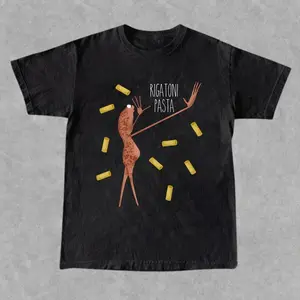 Marcus the Worm Rigatoni Pasta Tee, VRChat T-Shirt, Funny Graphic Tee, Funny Shirt, Casual Shirt, Menswear, Womenswear, Full Size, Full Color
