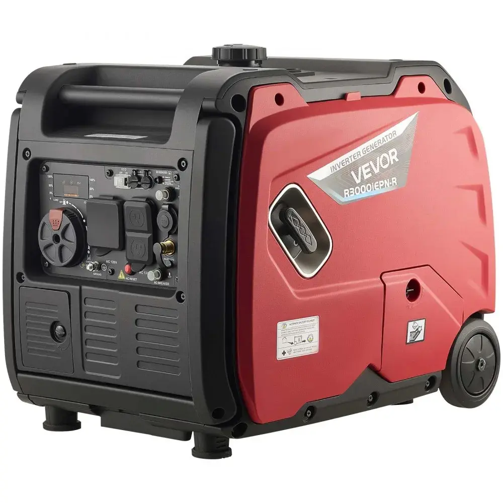 【summerfinds】VEVOR Inverter Generator, 4200W Peak Watt Quiet Inverter Generator, Electric Start Inverters Generators for Home Outdoor, Gas Powered, Stable Power, CO Sensor, RV Ready 8.3A Outlet, Long Run Time