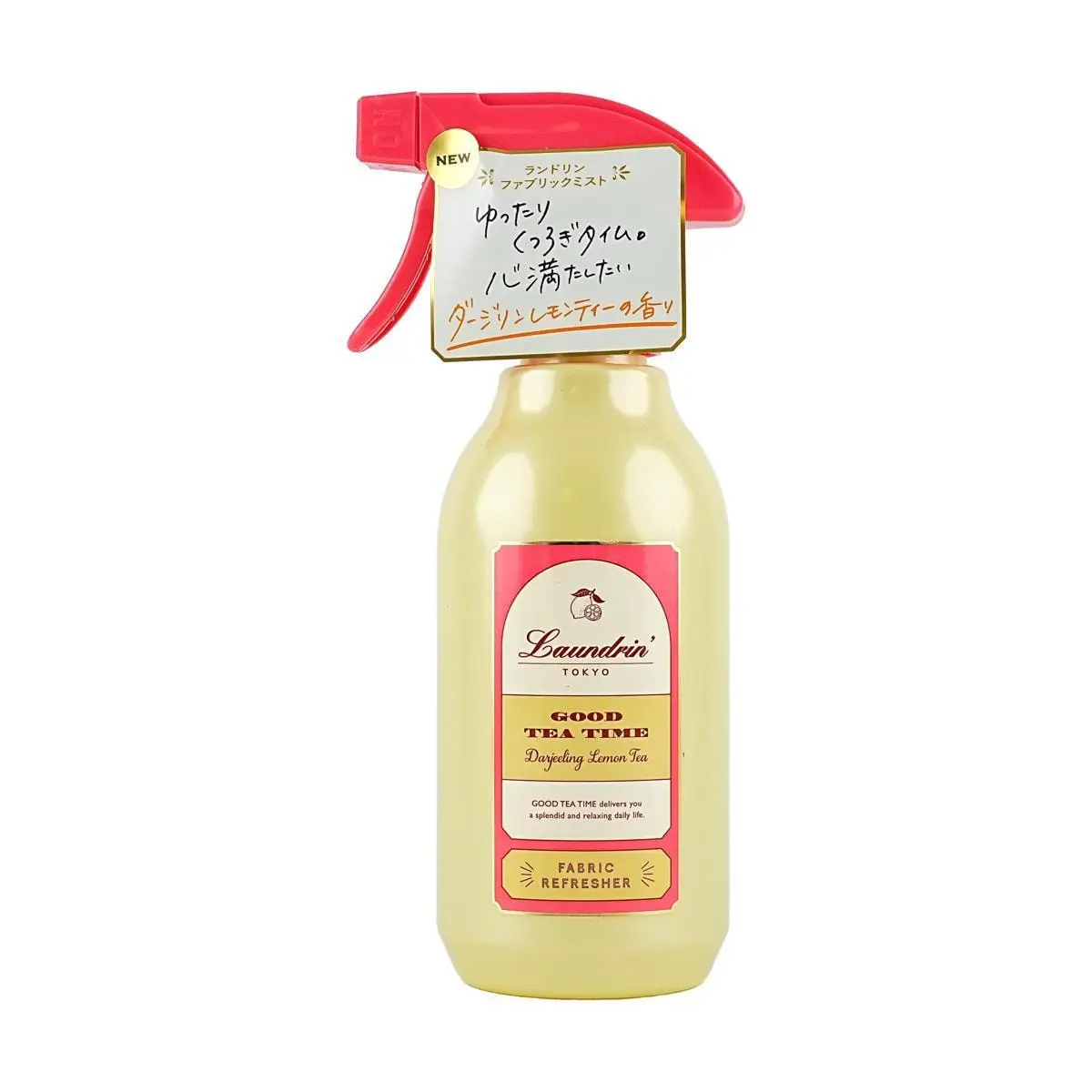 LAUNDRIN' Fabric Freshener Spray - Darjeeling Lemon Tea Scent, 300ml | Odor Eliminator & Long-Lasting Aroma for Clothes & Home