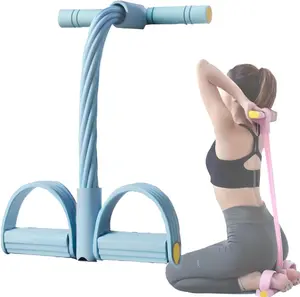 8 Tube Pedal Resistance Device Exercise Bands with Handles for Home Office and Gym 21 Fitness Resistance Bands-8 Tube Pedal Ankle Puller NBR Foam 27x55cm training full-body pull