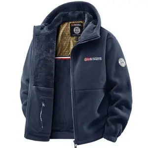 Men's wool lined hooded jacket - navy blue, medium, stylish casual classic style jacket with hooded design and wool lining for warmth