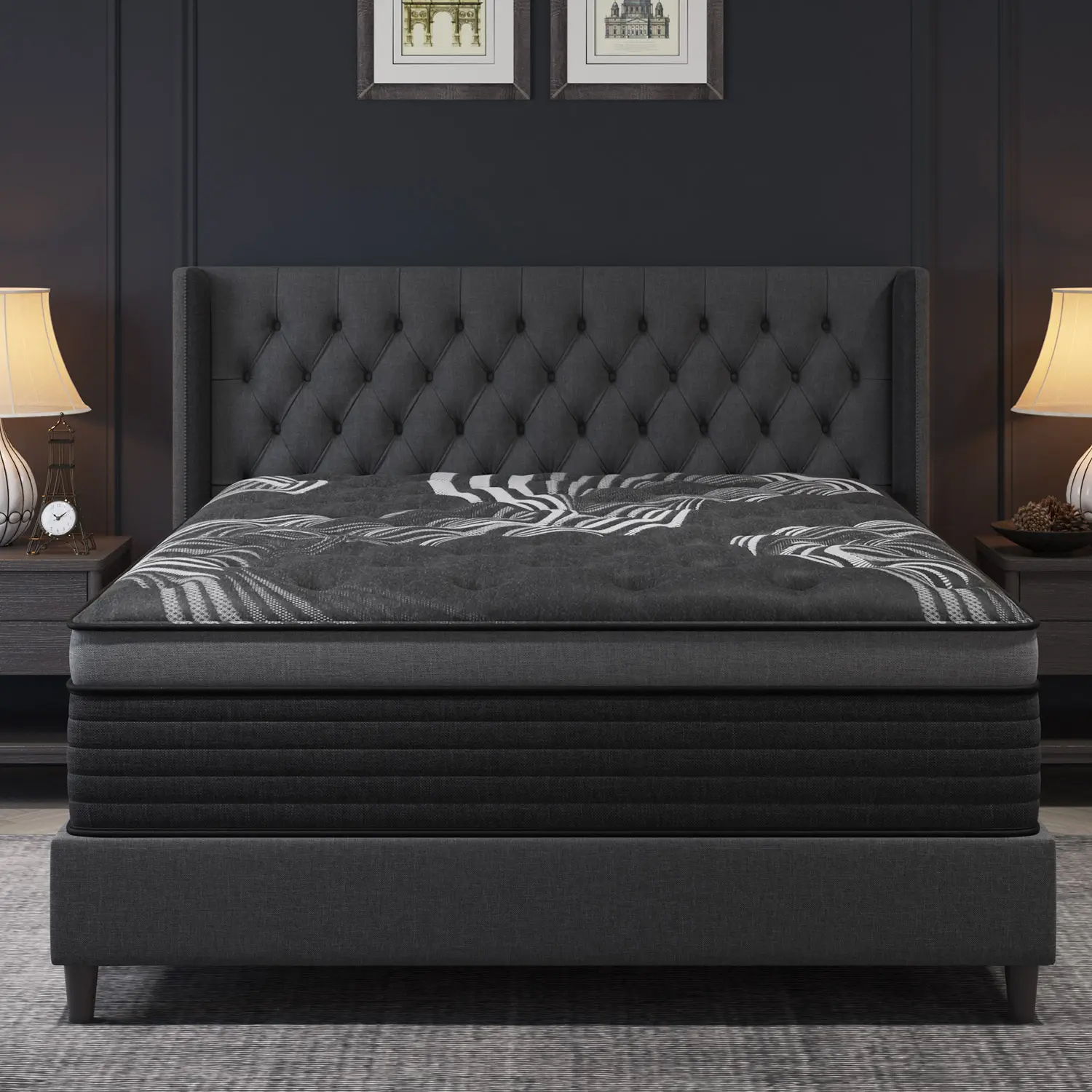 12 /14Inch Gel Memory Foam Mattress Twin Full Queen King Bed Hybrid Mattress  In A Box,Pocket Spring for Edge Support, Pressure Relief, Medium Firm motion isolation