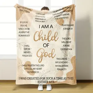 Bible Verse Bible Scripture Blanket-Thick Flannel Fleece with Psalms, Proverbs-Ultra-Soft Christian Gift, Bed, Couch, Travel -Comfort, Throw,Christmas Throw Blanket, Blanket For All Season, Fall BlanketS Gift For Him, 40in 50in 60in 80in