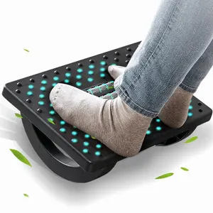 Foot Rest for Under Desk at Work - Ergonomic Foot Stools for Under Office Desk - Rocking Footrest with Roller Massager - Leg Rest for Chair, Computer Gaming