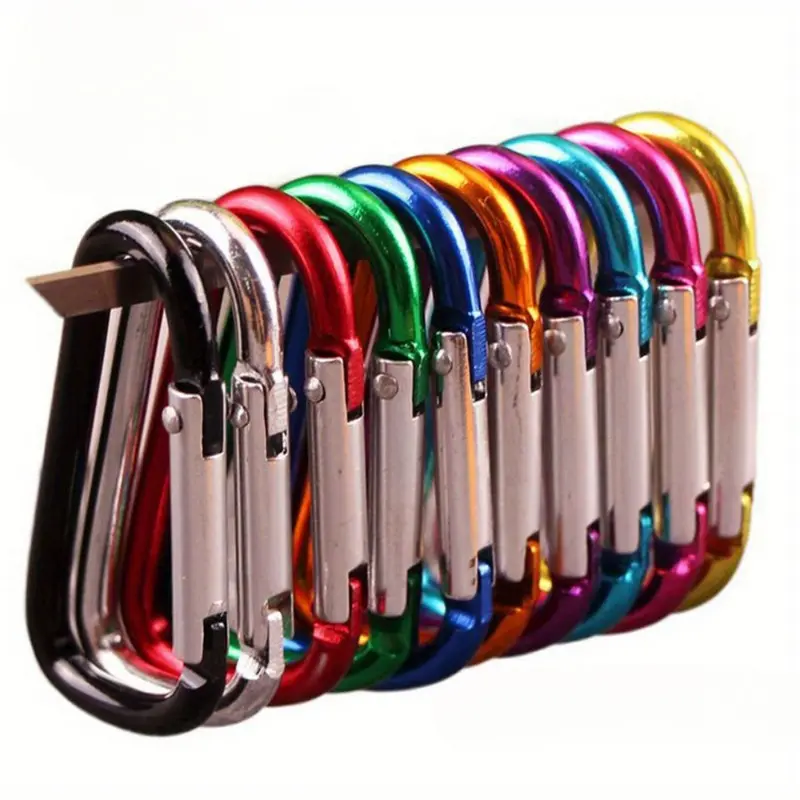10pcs Heavy Duty Carabiner Hooks Carabiner Keychains Random Color Keychain Buckle Bag Hanging Findings Hook Carabiner - Perfect For Outdoor Camping, Hiking, And Climbing