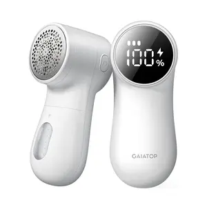 [3-Speed] GAIATOP Rechargeable Fabric Shaver, Lint Remover with Digital Screen, 6-Leaf Blades Electric Defuzzer for Clothes & Furniture