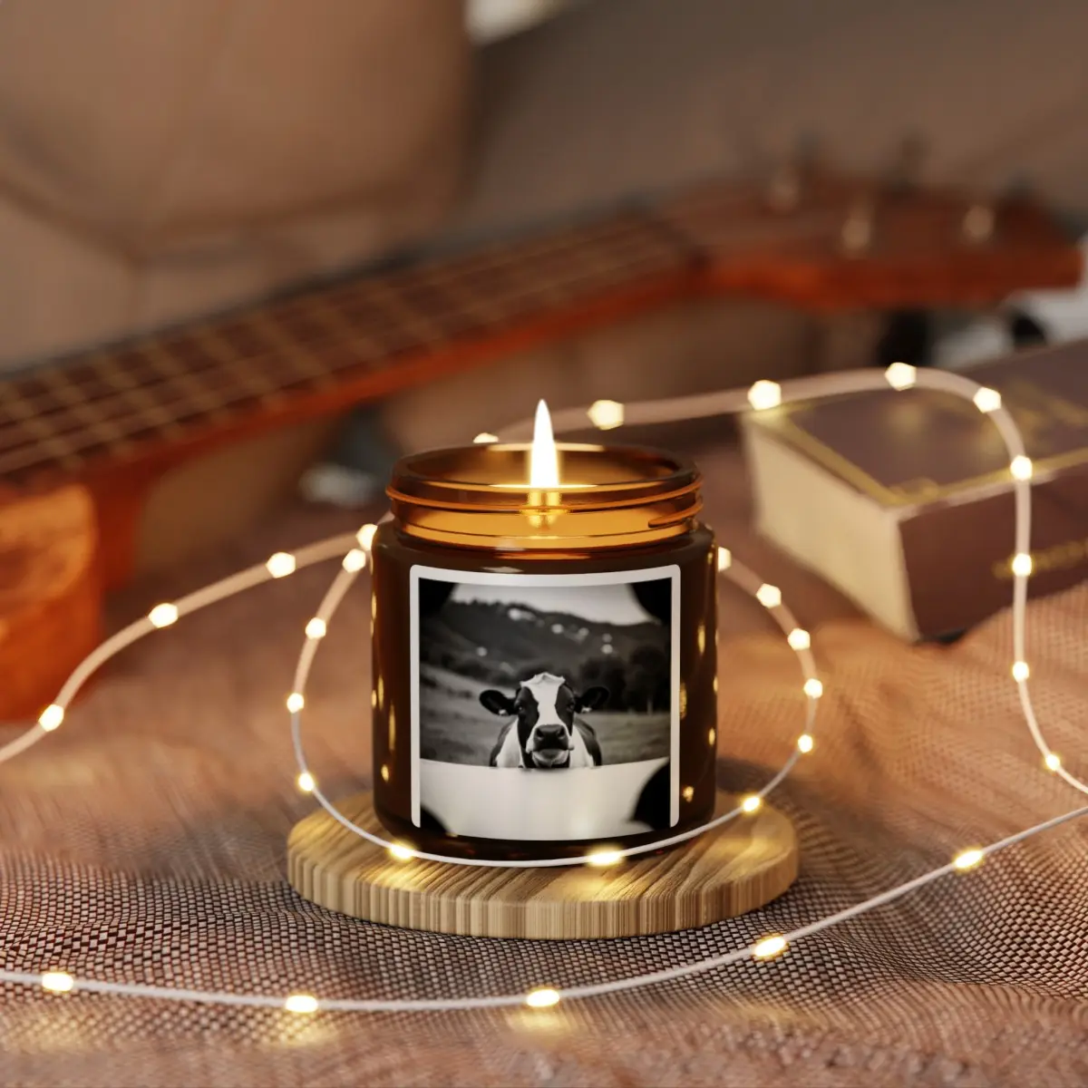 Scented Soy Candle (Multi-Size, Amber Jar)