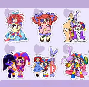 TADC Pomni Jax Gangle Keychain - The Amazing Digital Circus Keychains - Cute Characters, Kawaii Bag Charm for Keys, Backpack & Gifts, Collectible Fan Accessory, Aesthetic Game Merch!