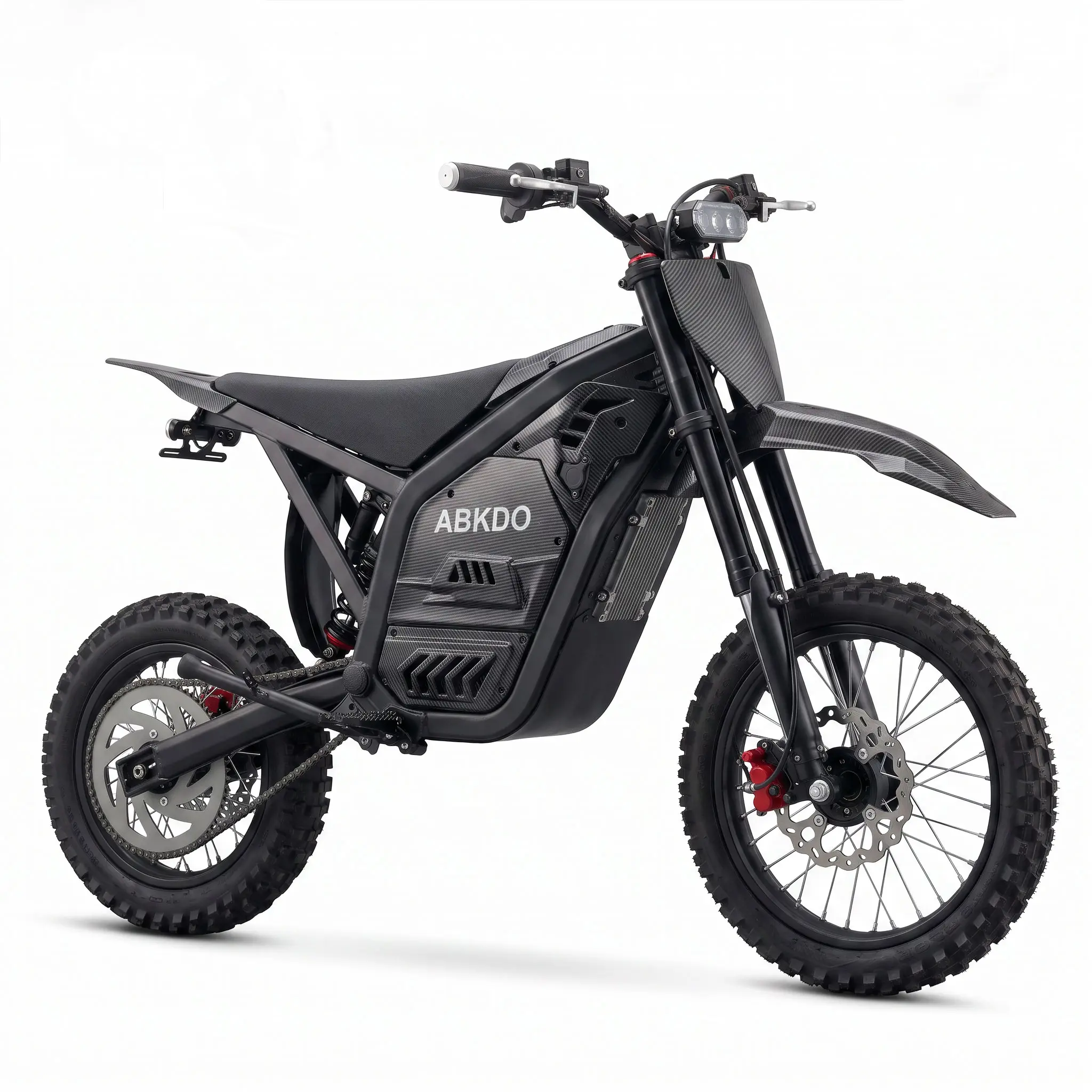ABK-07 Unisex Rugged Electric Off-Road Dirt Bike (Off Roading Bicycle) for Teens & Adults - 4000W High-Power Motor, 48V 23Ah Battery, 45 MPH Speed, 40 mi Range, Dual Suspension, 14/12 Inch Tires, Adventure-Ready Ebike