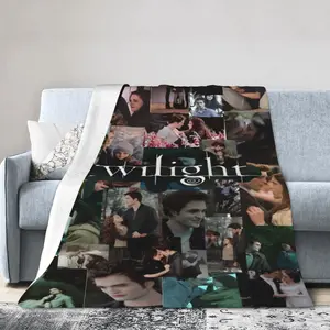 Twilight-Themed Ultra-Soft Flannel Throw Blanket - Cozy, Warm All-Season Linen for Sofa, Office - Versatile Gift Idea (Twilight-Themed Blankets)