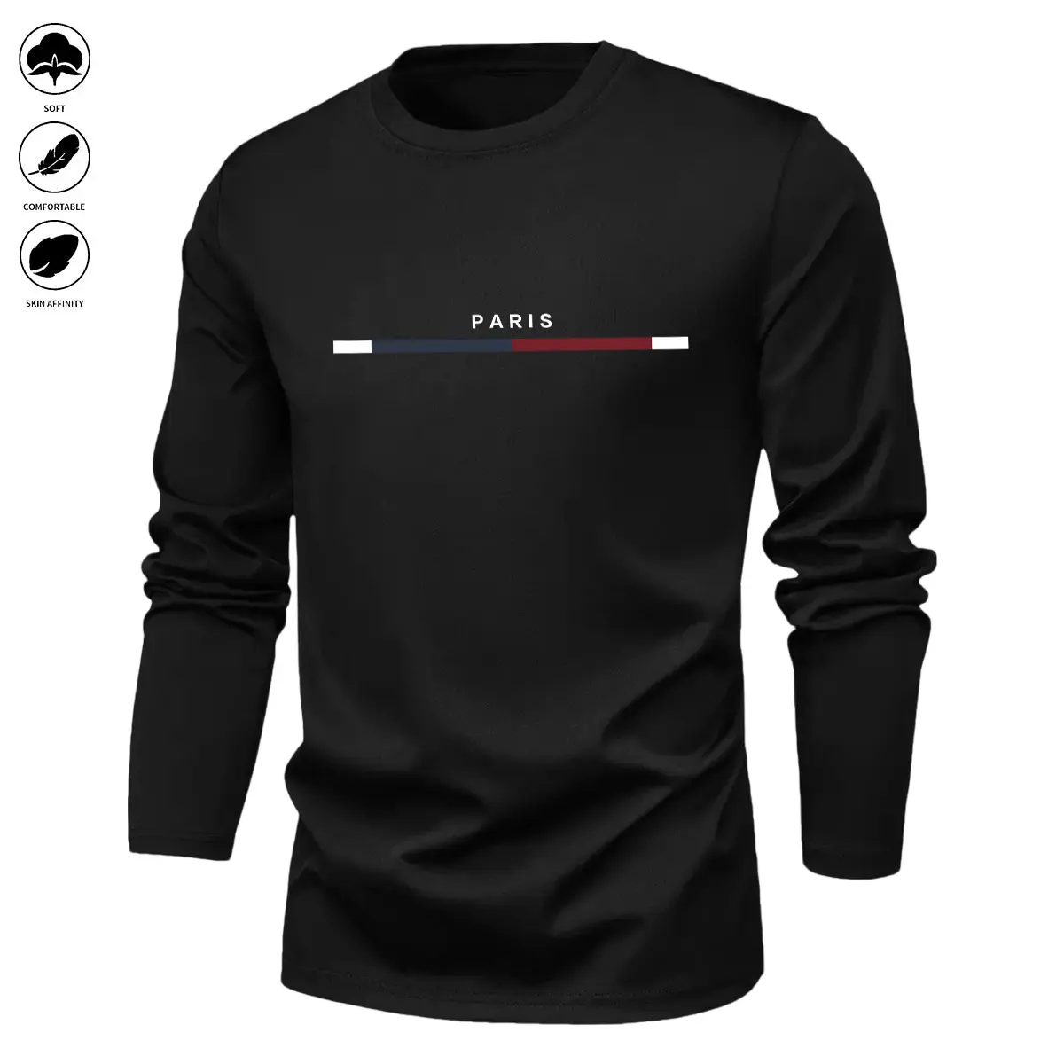 Men's Athletic Colorblock Sweatshirt - Fitted Crew Neck Long Sleeve Polyester Pullover for Casual Commute and Golf, Athleisure Fitness Clothes, Sporty Chic, Soft Polyester, Commute Golf, Comfortable