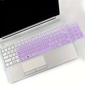 HP Silicone Keyboard Cover for 17" Laptops - Waterproof Pink Backlit Skin for HP 17-by4633dx & More Models