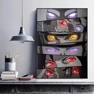 1 piece/set of frameless canvas painting print poster, unframed art print, classic hot-blooded anime art, eyes, very suitable for Japanese two-dimensional fans, the perfect gift for bedroom, living room, kitchen, dormitory corridor, mural, wall decoration