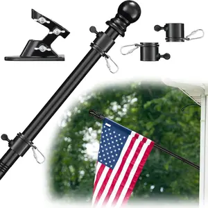 6FT Flag Pole for House, Free Stainless Steel Weather Resistant Rustproof Flagpole Suitable for 3x5  Fan Outdoor Flags, Wall-Mounted (6FT with Bracket)