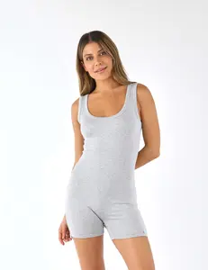 Snuggle Jumpsuit: Heather Grey