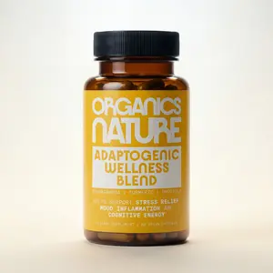 Adaptogenic Wellness Blend Capsules + Stress Adaptation~ Decrease Inflammation ~ Mood Balance. With Ginger, Tumeric & Ashwagandha!
