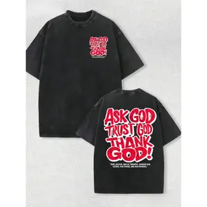 Men'S Relaxed-Fit T-Shirt Featuring a Fun Y2K Vintage Graphic That Expresses Faith And Gratitude, Perfect for Casual Celebrations And Holiday Gifts