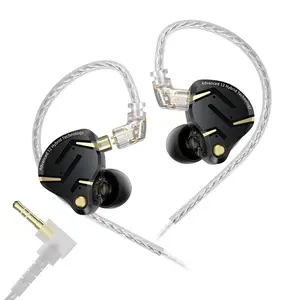 Kz Zs12 Pro 2 USB-C Wired Headphones, Audio, 3.5mm In-Ear Gaming Earbuds, HiFi Clear Sound, Immersive Bass, 5ba 1dd 6 Units, Type-C Design, Deep Bass Earbuds