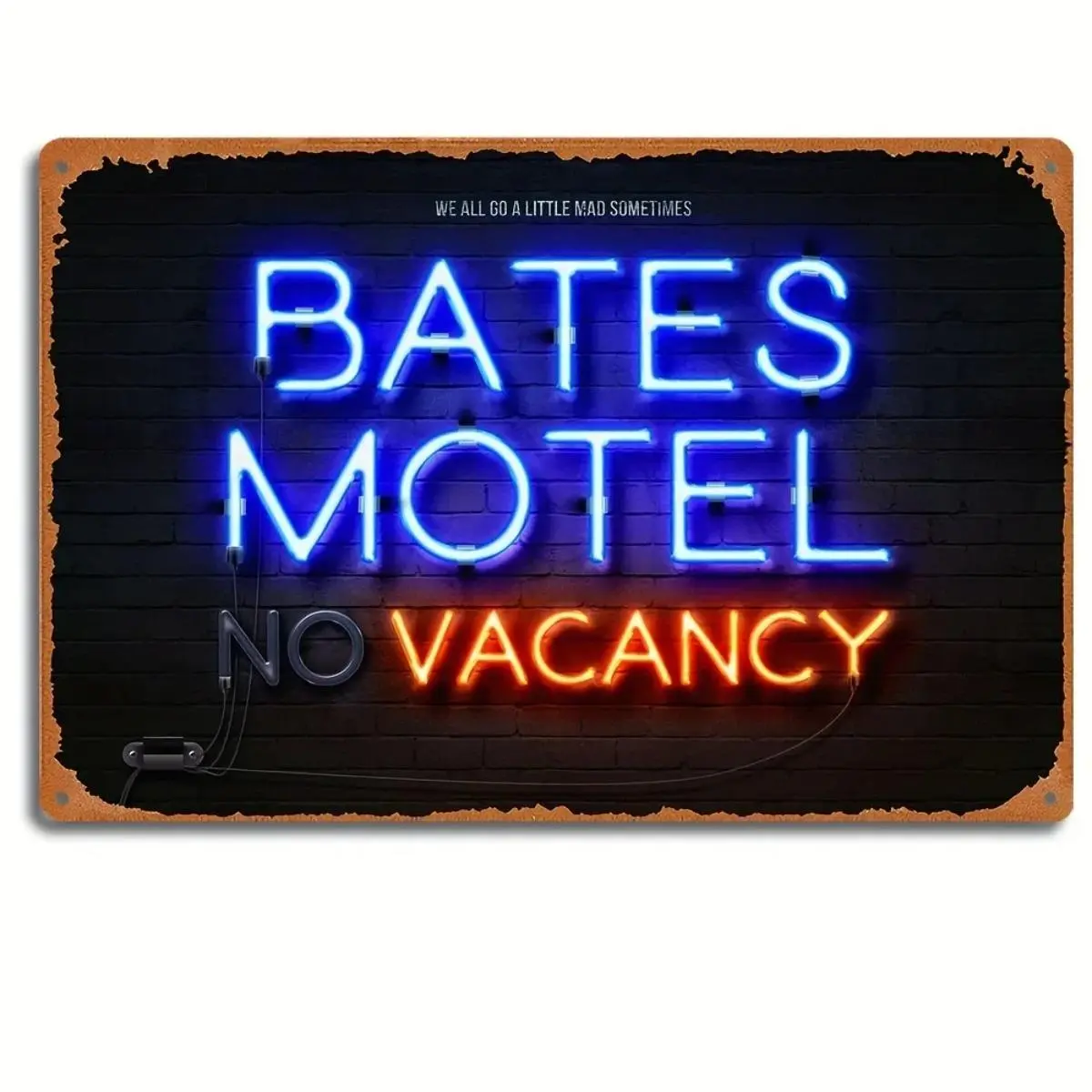 Bates Motel Neon Sign, No Vacancy Neon Sign, Wall Decor for Man Caves, Basements, Bars, Taverns & Other Spaces