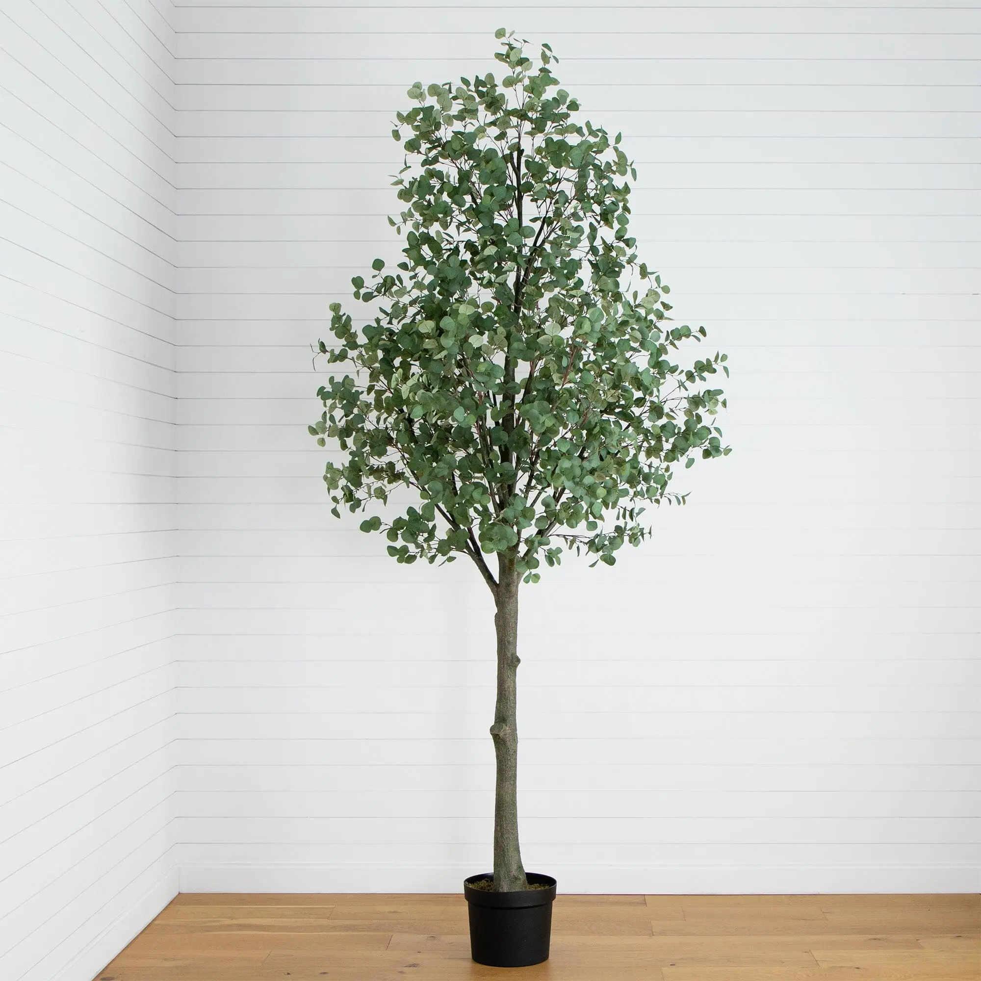 12’ Synthetic Eucalyptus Long-Leaf Artificial Potted Plant - Single Unit Floor Plant Decor, Elegant Indoor/Outdoor Home Decor, Nursery & Bathroom Accent, Home Supply