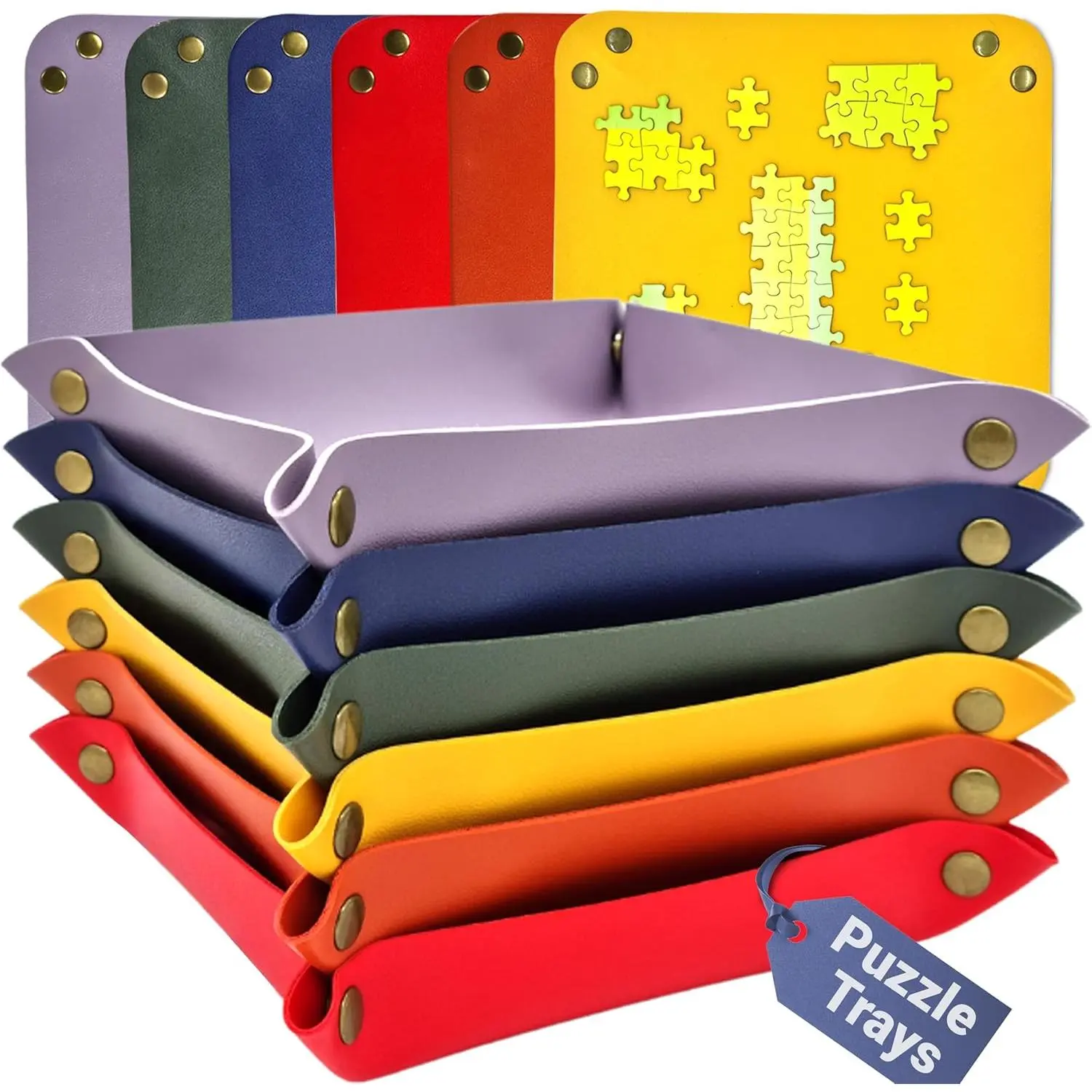 Puzzle Sorting Trays - 6X Puzzle Organizer for Sorting 1000 Pieces up to 4800 Pieces, Stackable Jigsaw Accessories for Adults
