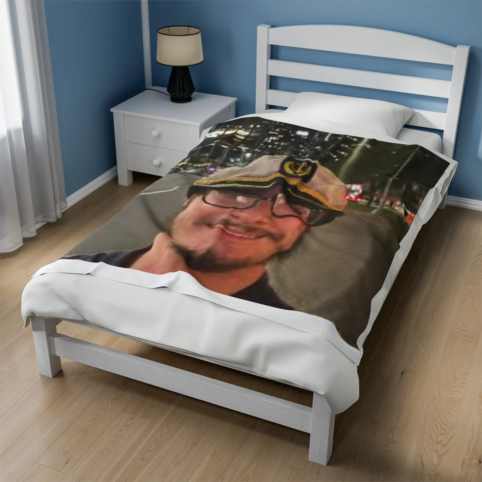 Funny Blanket, Josh Block WorldOfTshirts Velveteen Plush Blanket, Cozy Throw, Soft Bedspread, Quirky Bedroom Decor, Unique Gift Idea