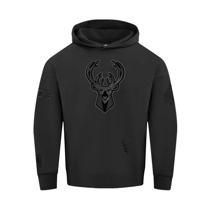 Pro Standard Blackout Milwaukee Bucks Hooded Sweatshirt
