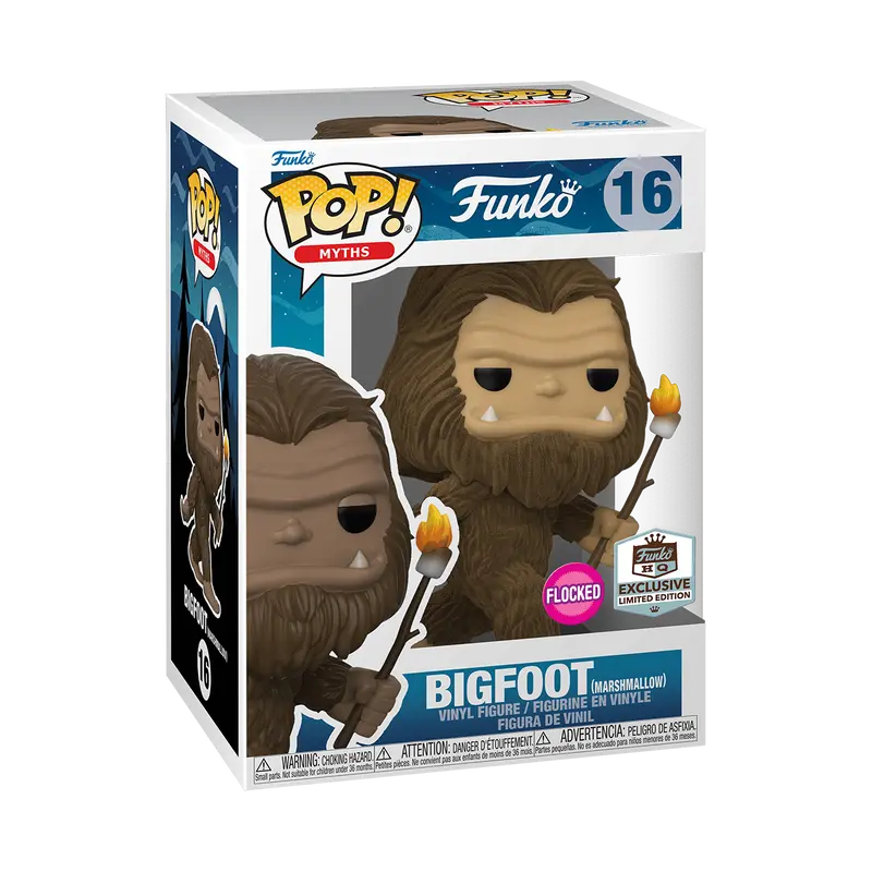 Funko Pop! Myths: Bigfoot (Marshmallow)(Flocked) (Funko HQ) #16 Collectible Pop Vinyl Figure
