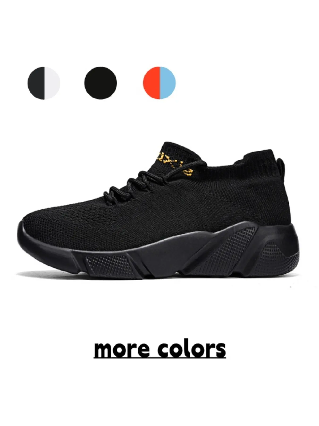 Unisex Flyknit Sock Shoes, Soft Sole Shock Absorption, Elastic Anklet, Daily Commute Lazy Sneakers, All-Season Sporty Style, Lightweight Athletic Sneakers