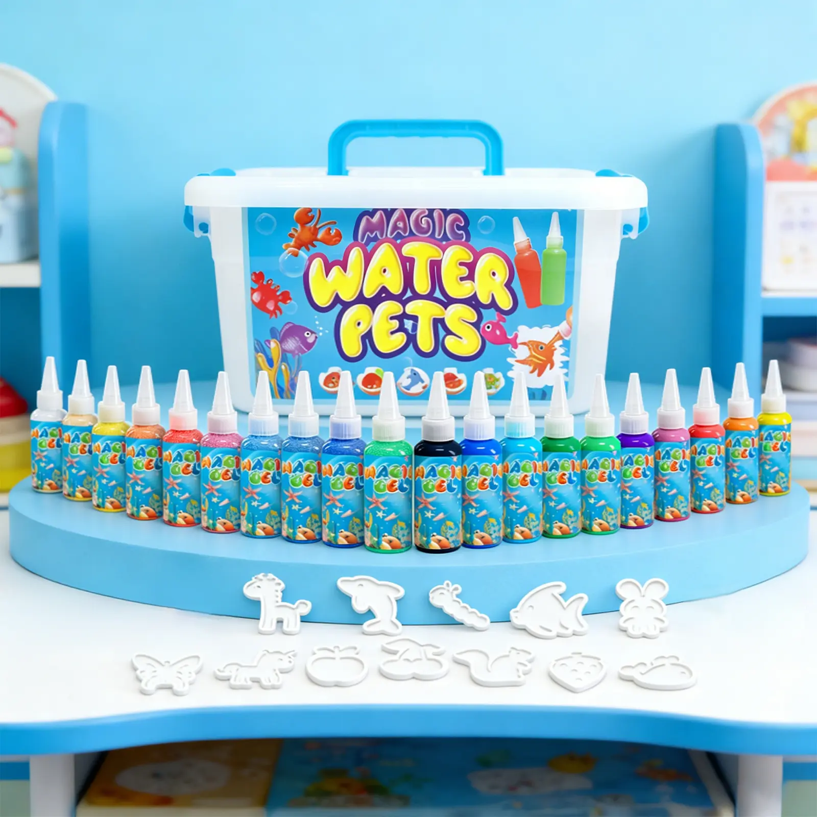 Flavery Magic Water Elf Slime Kit (24 3D Molds) - DIY Squishy Maker Sensory Bundle, Character Slime & Squishy Toys, Cool Gifts for Kids Ages 3+