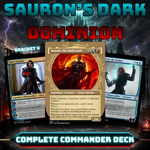 Sauron’s Dark Dominion Commander Style Deck | 100 Cards + Tokens | Custom Proxy Cards