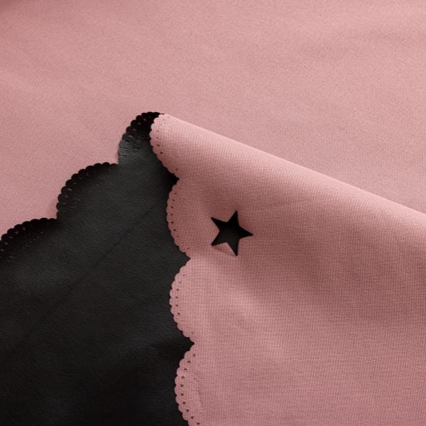 Star Cutout Kids Window Blackout Curtains for Girl Bedroom Window Room Darkening Curtains & Drapes Baby Nursery Curtains ，be attention black back slight (Pink,Grey,Beige1 Panel,2Panel,W52 x L84inch/95inch)