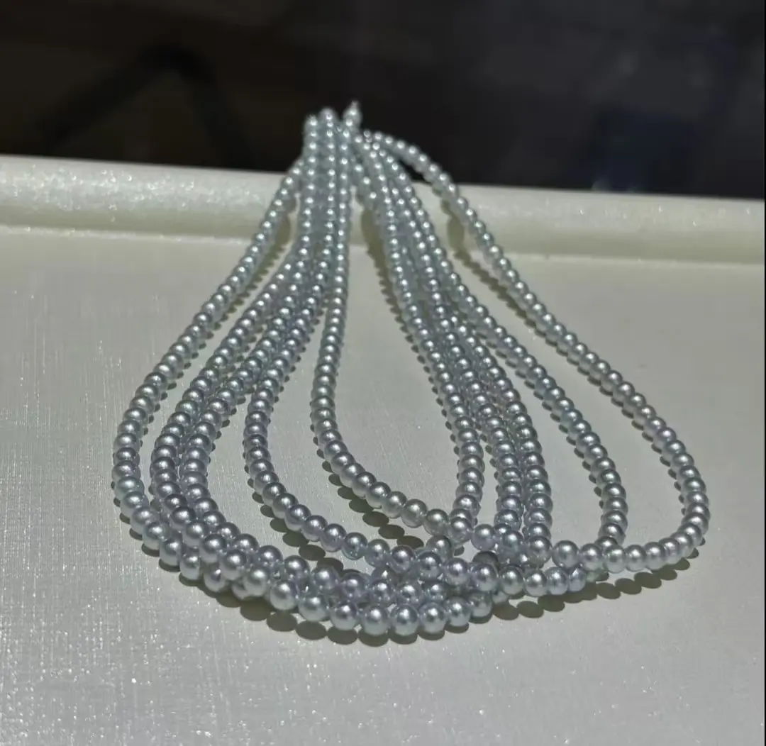 Baby blue 4-5mm Freshwater pearl necklace Baby blue 4-5mm Freshwater pearl necklace