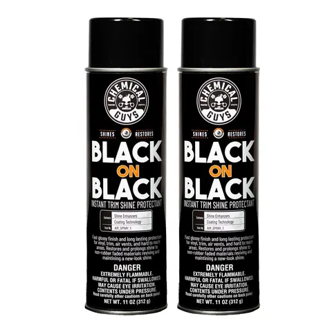 CHEMICAL GUYS Instant Shine High-Gloss Aerosol Trim & Tire Dressing - Fast Spray-On Shine, Reaches Hard-To-Reach Areas, Restores Deep Black For Vinyl, Plastic, Rubber, No Residue, Enhances Depth & Color For Cars, Trucks, SUVs