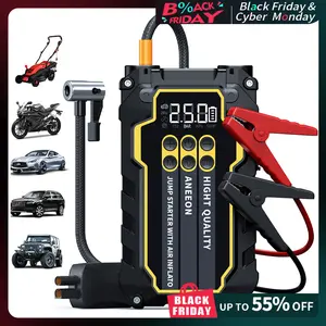 Portable Car Jump Starter with Air Compressor, 3000A 12V Lithium-Ion Battery, Automatic Shut-Off Tire Inflator, Model X49S, Car Essentials, Vehicle, Car Accessory