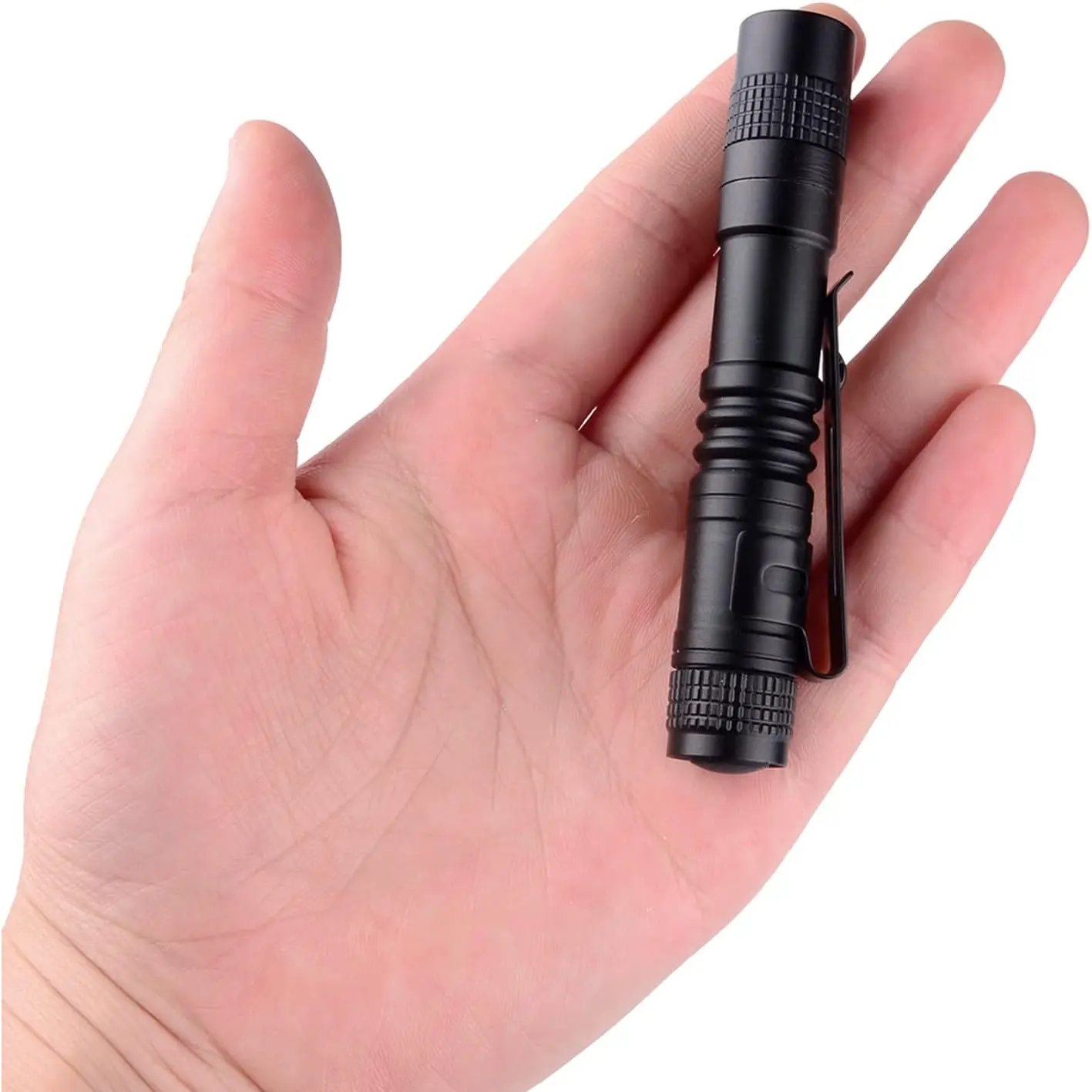 Ultra Slim Aluminum Penlight, 1000 Lumen Mini LED Torch with Pocket Clip, Stand-Up Light for Camping and Hiking, Super Bright Flashlight, Outdoor Flashlight, High Lumen Flashlight, Everyday Carry Flashlight