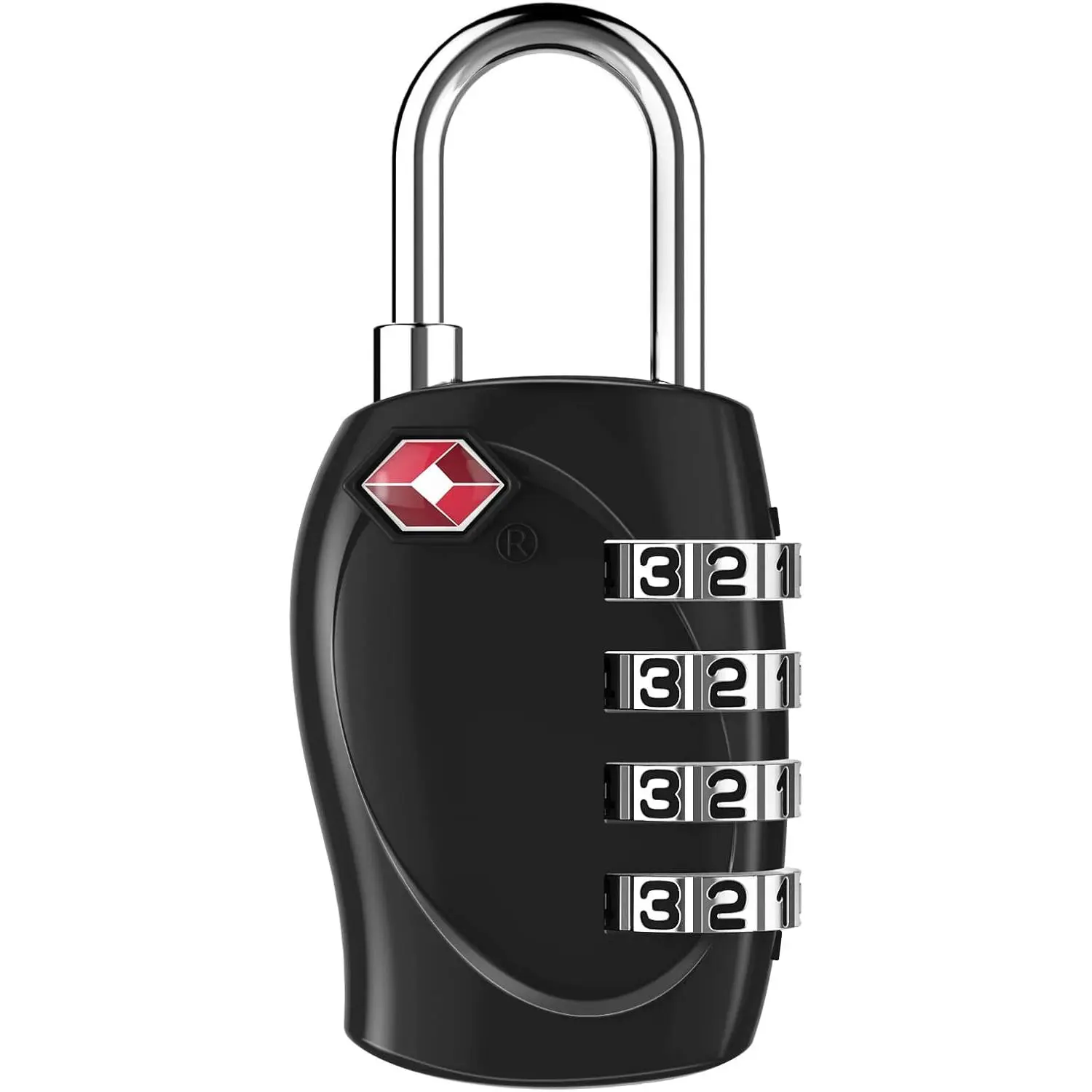 TSA Approved Locks, Suitcase Lock, 4 Digit Luggage Combination Lock Resettable for Backpack, Briefcase, Tent, Small Gym Locker Padlock (Black)