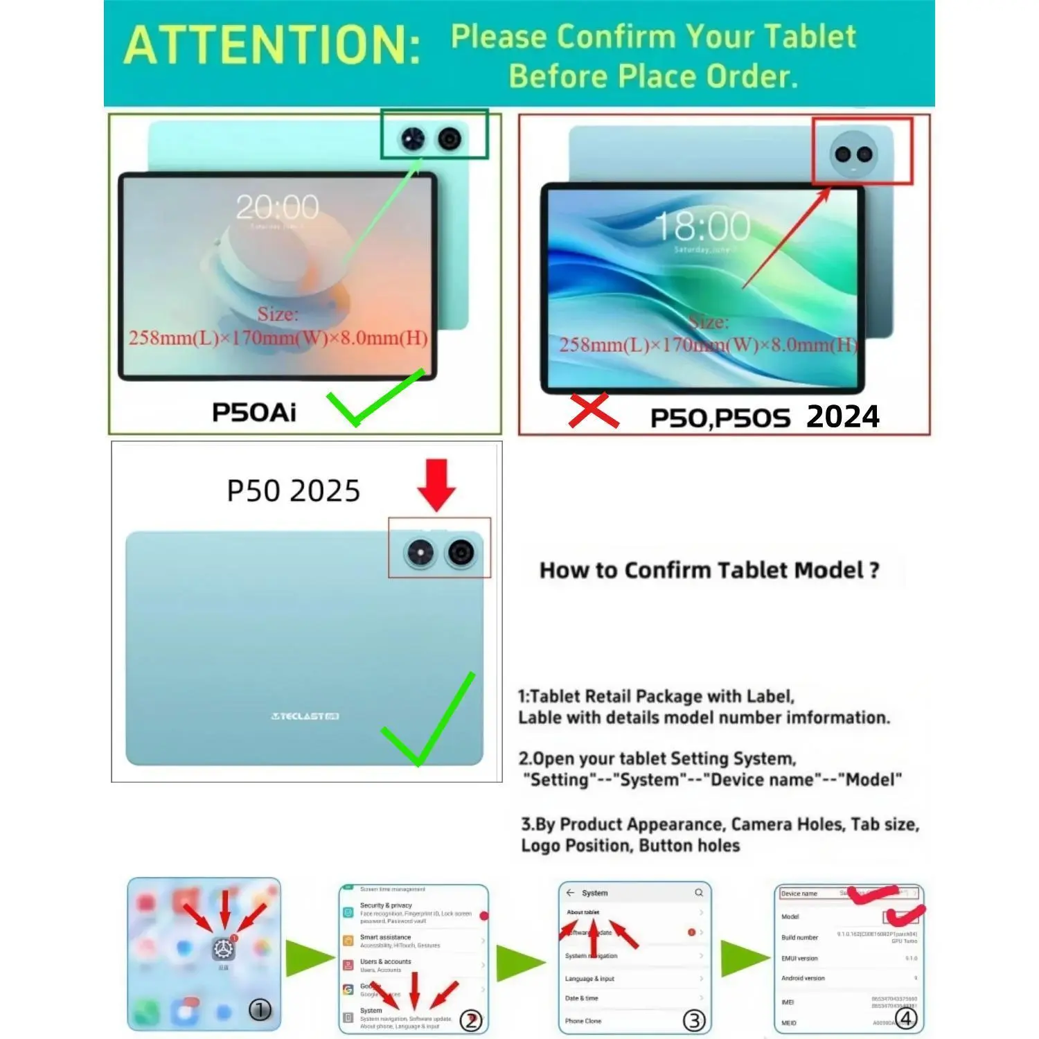 Flip Case for Teclast P50Ai P50 2025 11 Inch Tablet Case Multi-angle Support Pu Leather Soft TPU Back Shell Auto Sleep/Wake