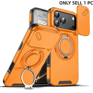 Shockproof Heavy Duty Hard Protective Phone Case with Stand Suitable for 17 Pro Max,17 Pro,17,17 Air, Smartphone Accessories, Casing, Shockproof Protective Cover